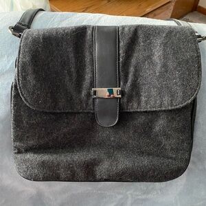 Stylish Grey purse with credit card slots and attached mirror